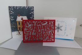 Set: 3 besondere Weihnachtskarten (Doppelkarten/Kuverts)