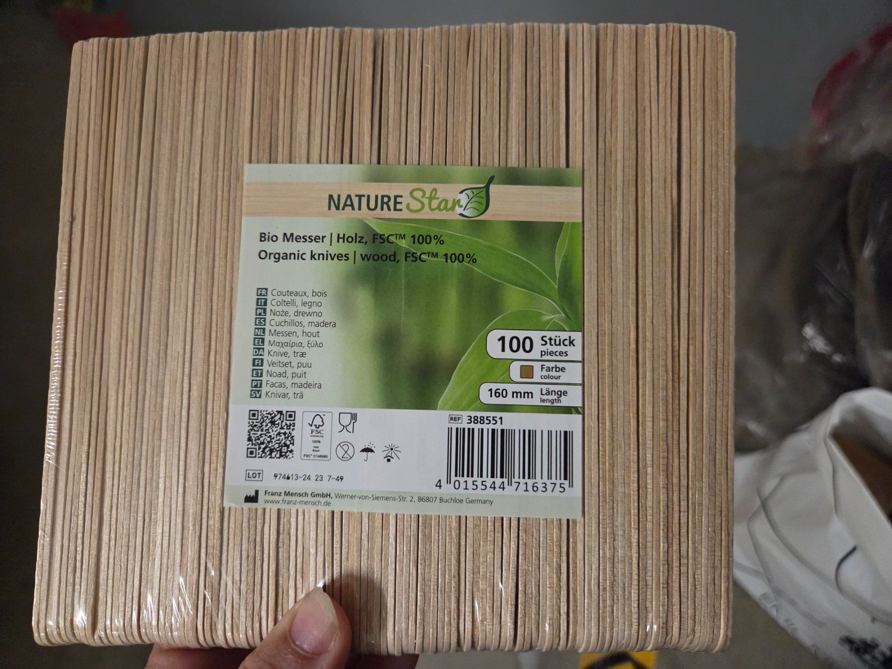 Küchenmesser: Einweg Holzmesser 16cm 1000 Stück – Neu und originalverpackt aus Lachen SZ von SyrinaJ