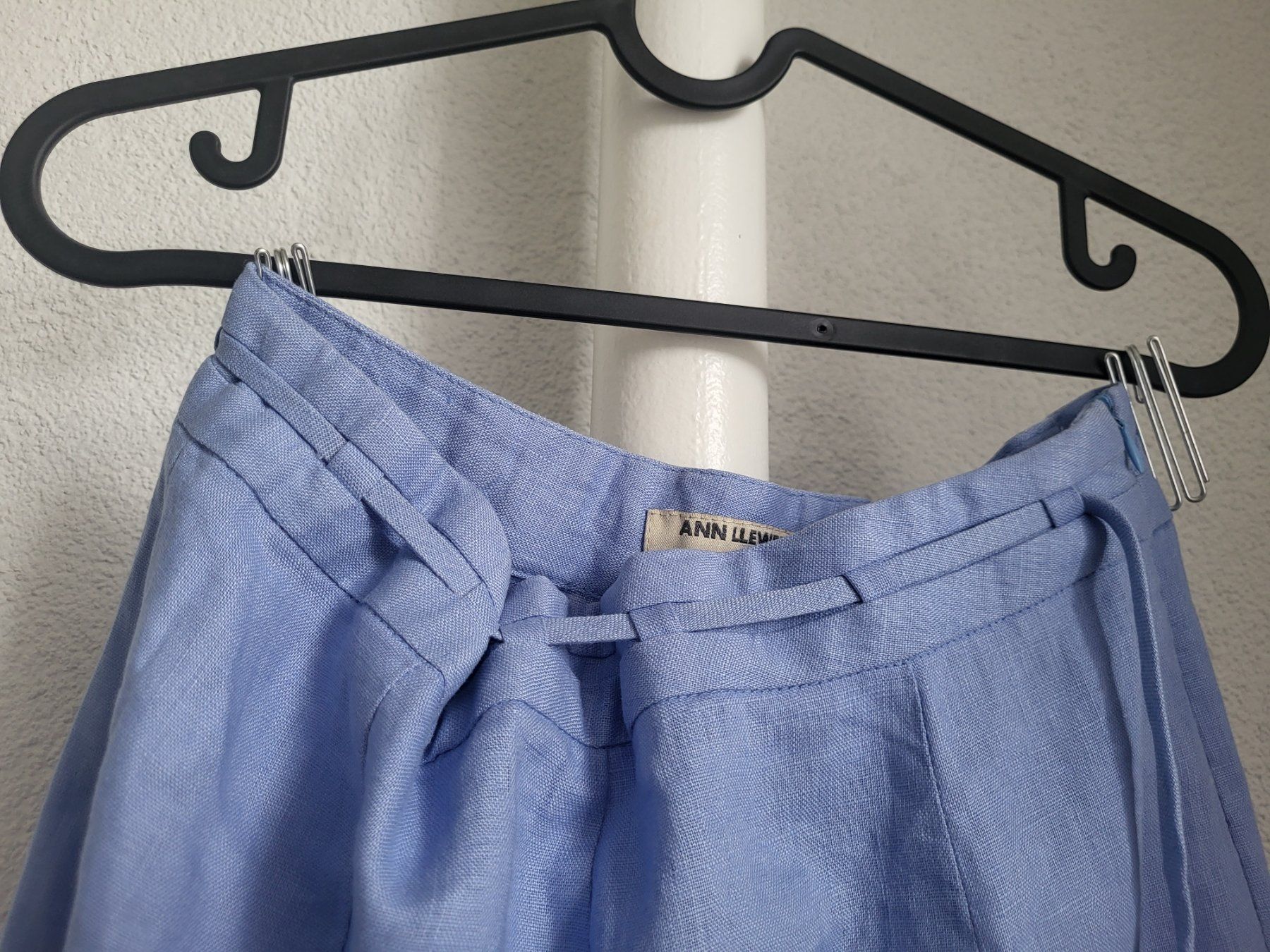 Gonne: 100% Leinenrock Ann LLewellyn M blau – Usato da Basel venduto da Lovintage 2