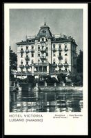 Lugano, Hotel Victoria vom See aus geseh