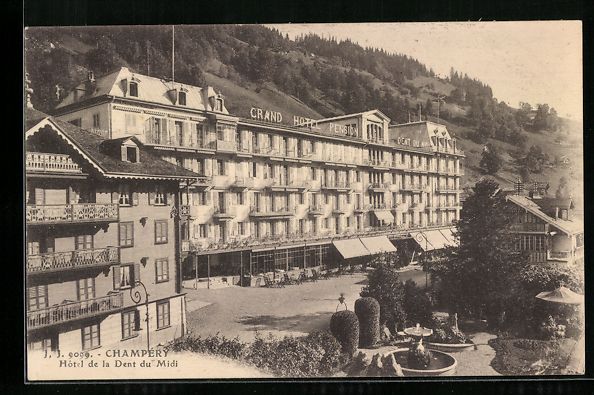 Cartoline postali: AK Champéry, Hotel de la Dent du Midi – Usato da Berlin venduto da bartko-reher