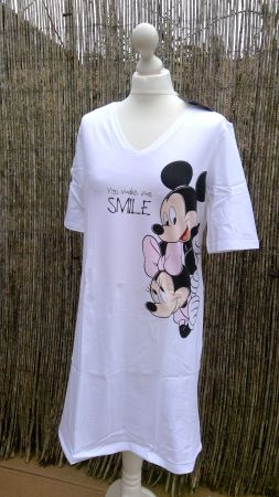 Chemise de nuit blanche Disney Mickey Mouse, taille M, NEUF