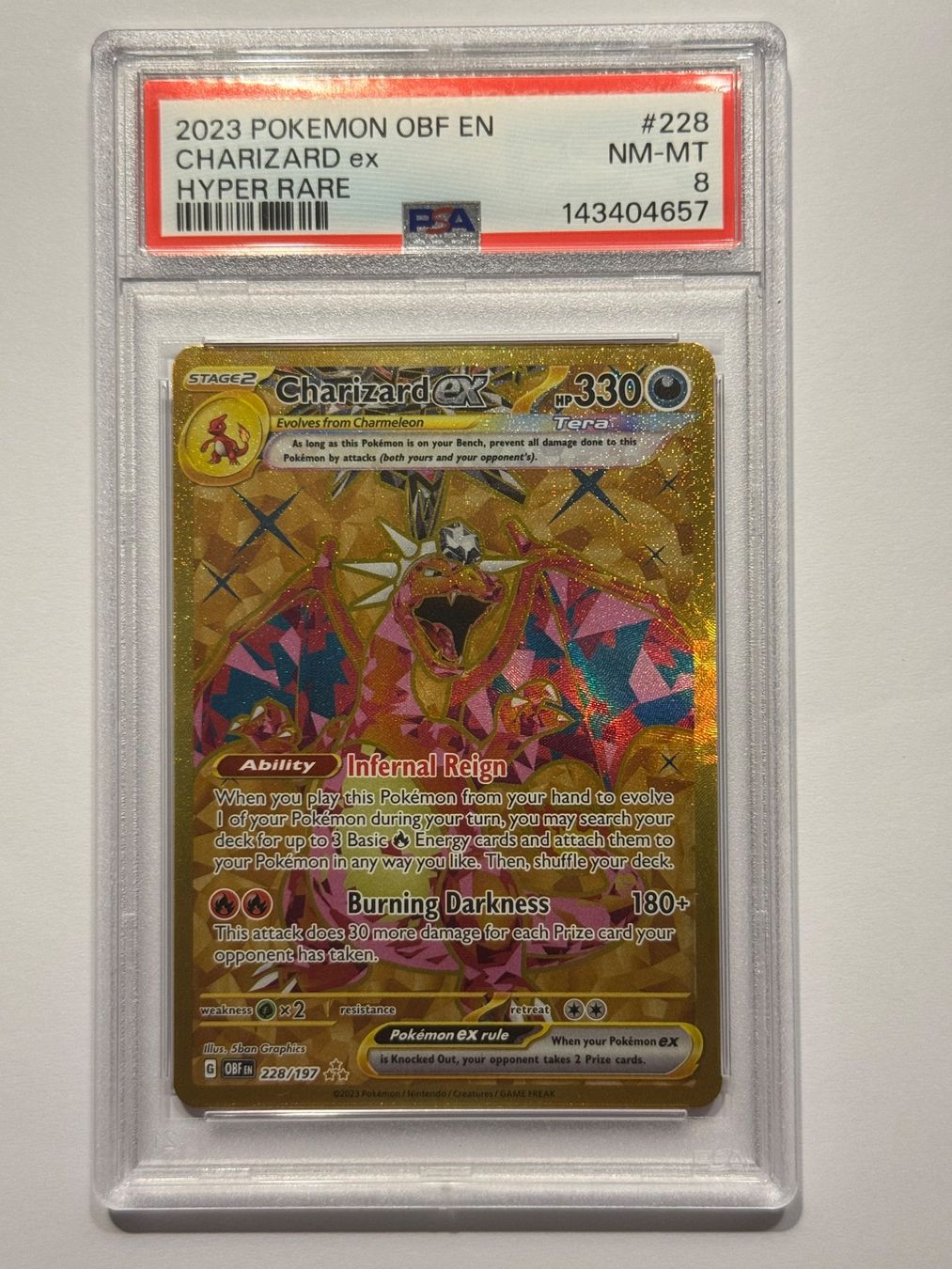 Pokémon Carte collezionabili: Pokémon Charizard ex 228/197 Hyper Rare PSA 8 EN – Nuovo (secondo la descrizione) da Dietikon venduto da zwiebel202