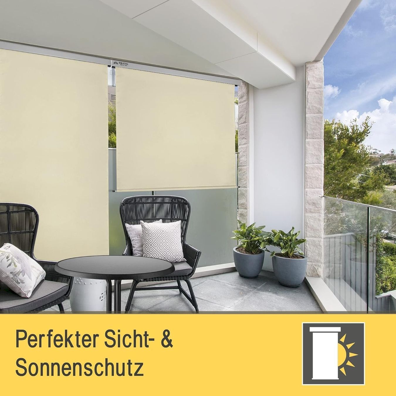 Tende da sole: Aussen-Senkrechtmarkise 180x250 beige – Nuovo e nell'imballaggio originale da Bottighofen venduto da zaap 1