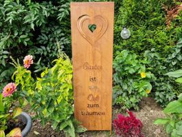 Schild Spruch “Garten ist ein Ort zum träumen” Rost 120cm