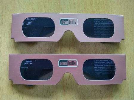 2x RosaBrille / Stern-Brille / Optischer Effekt