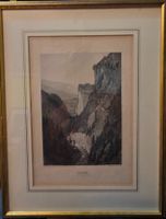 jolie gravure d'époque Via Mala Grisons