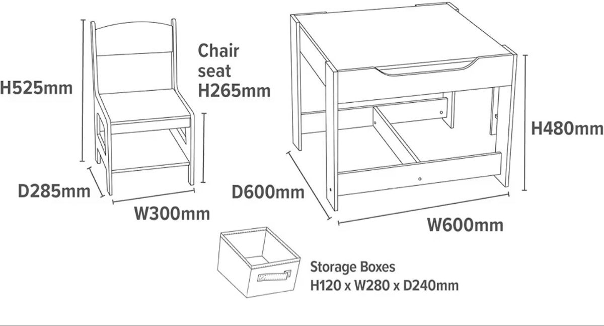 Tavoli: Kinder Holz-Tisch mit Stuhl – Nuovo (secondo la descrizione) da Mülligen venduto da fashion_it 2