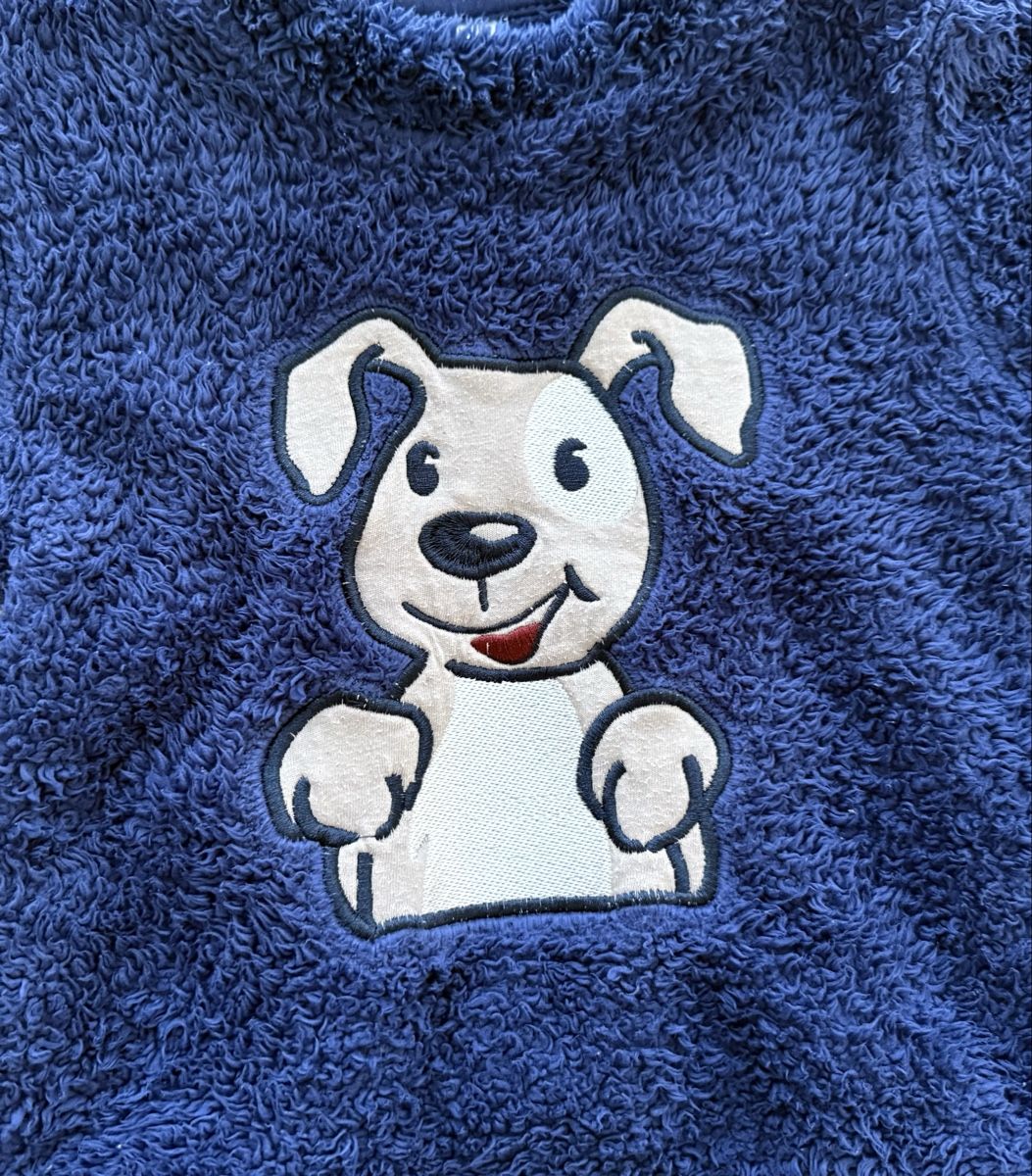 Maglioni & Felpe: Smile - Pull bleu chien, taille 98  – Usato da Genève venduto da valmath 1