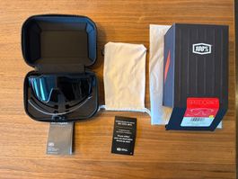 Sportbrille 100% Speedcraft Soft Tact Black neuwertig