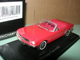Ford Mustang Convertible 1964 ½  rot * Minichamps 1:43