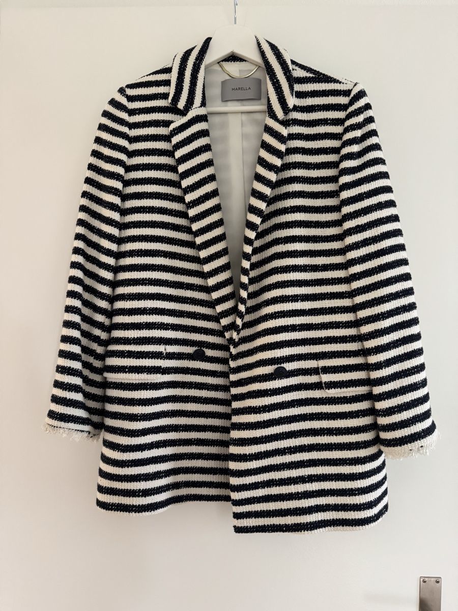 Marella Giacche: Blazer Marella gestreift weiss blau – Nuovo (secondo la descrizione) da Rombach venduto da jasmin_123456