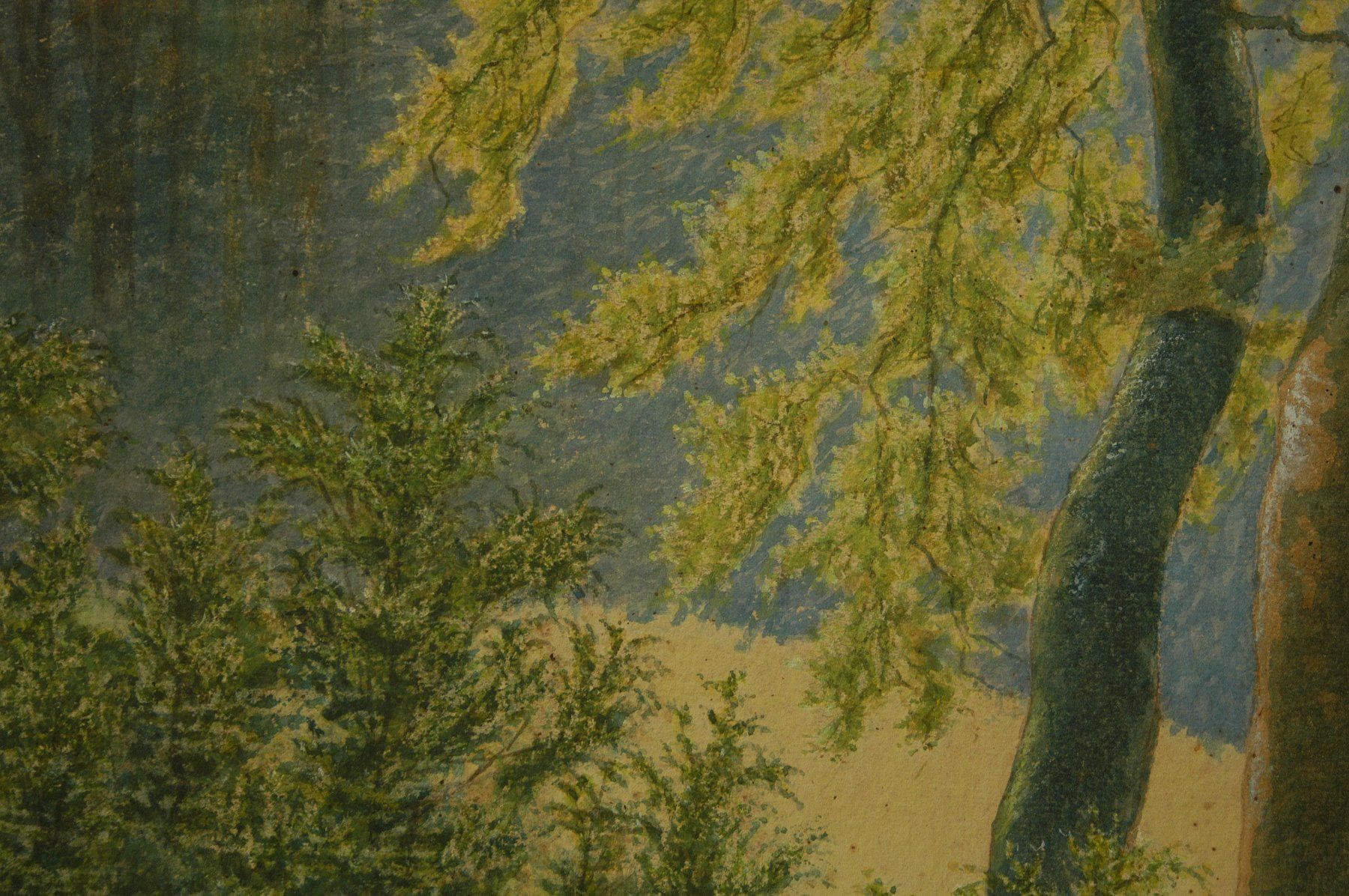 Dipinti: Waldbild gemalt auf Karton – Usato da Herisau venduto da Wisen 3