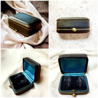 Black Earrings Box- Ohrring Etui antik
