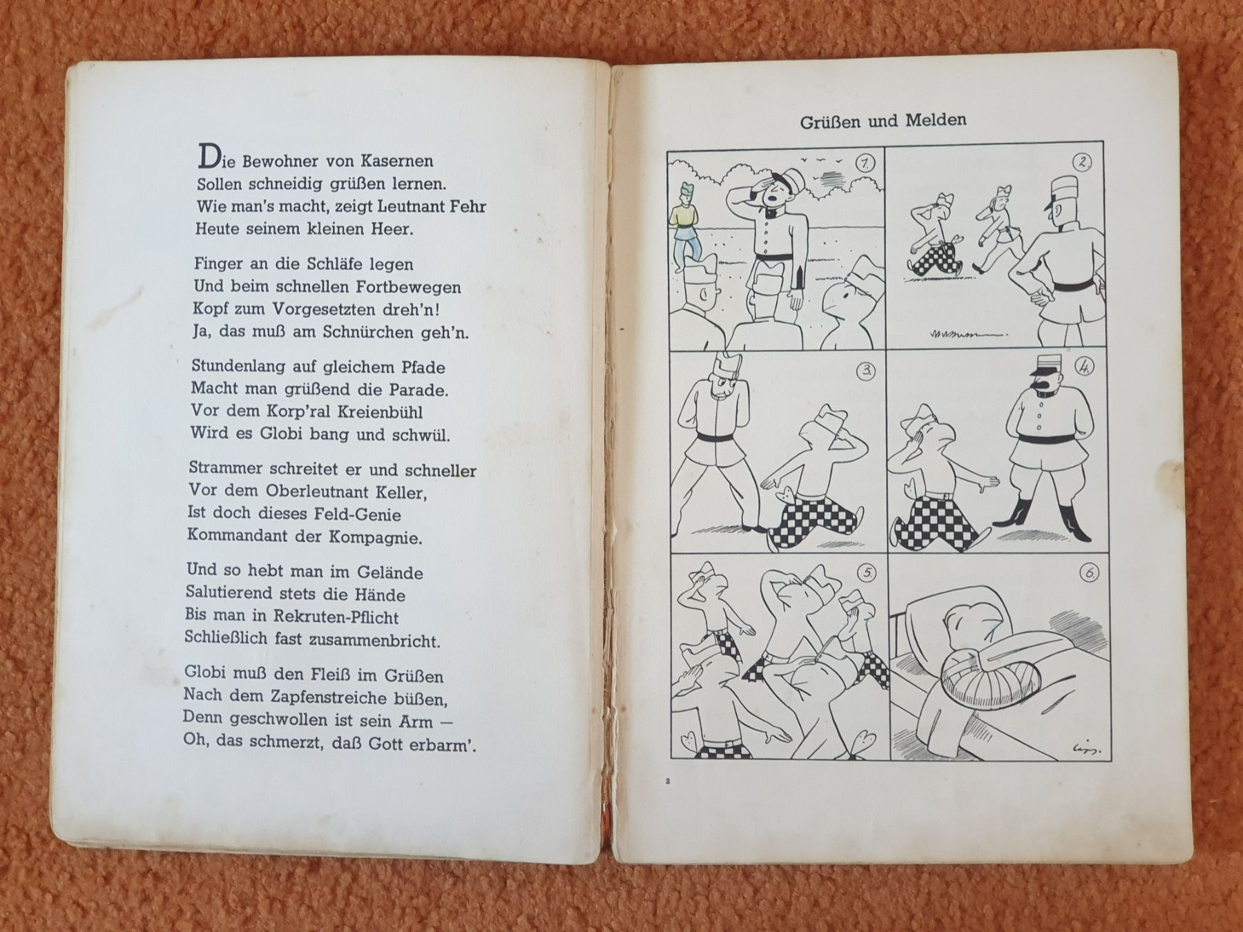 Libri: Globi wird Soldat 1. Auflage 1940 (1.–10. Tausend) – Usato da Mörschwil venduto da spirspi 8