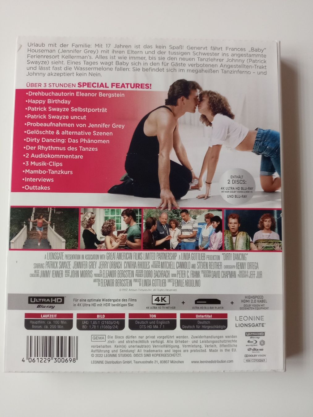 Alle DVDs: Dirty Dancing (1987) - Mediabook 4K UHD+BD – Neu (gemäss Beschreibung) aus Spiez von egonolsen 1