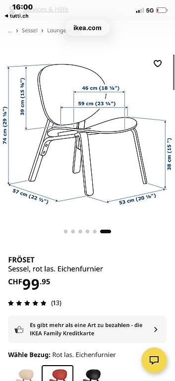 Ikea Poltrone: Ikea fröset sessel – Usato da Dübendorf venduto da rocki07 1