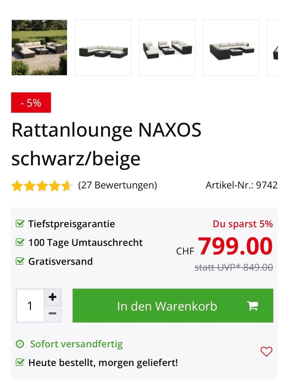 Gonser Sofas: Rattan Lounge neu – Neu (gemäss Beschreibung) aus Burgäschi von Azrael77 1