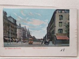 LA  CHAUX-DE-FONDS  -  Av. Léopold Robert - Tram - 1905
