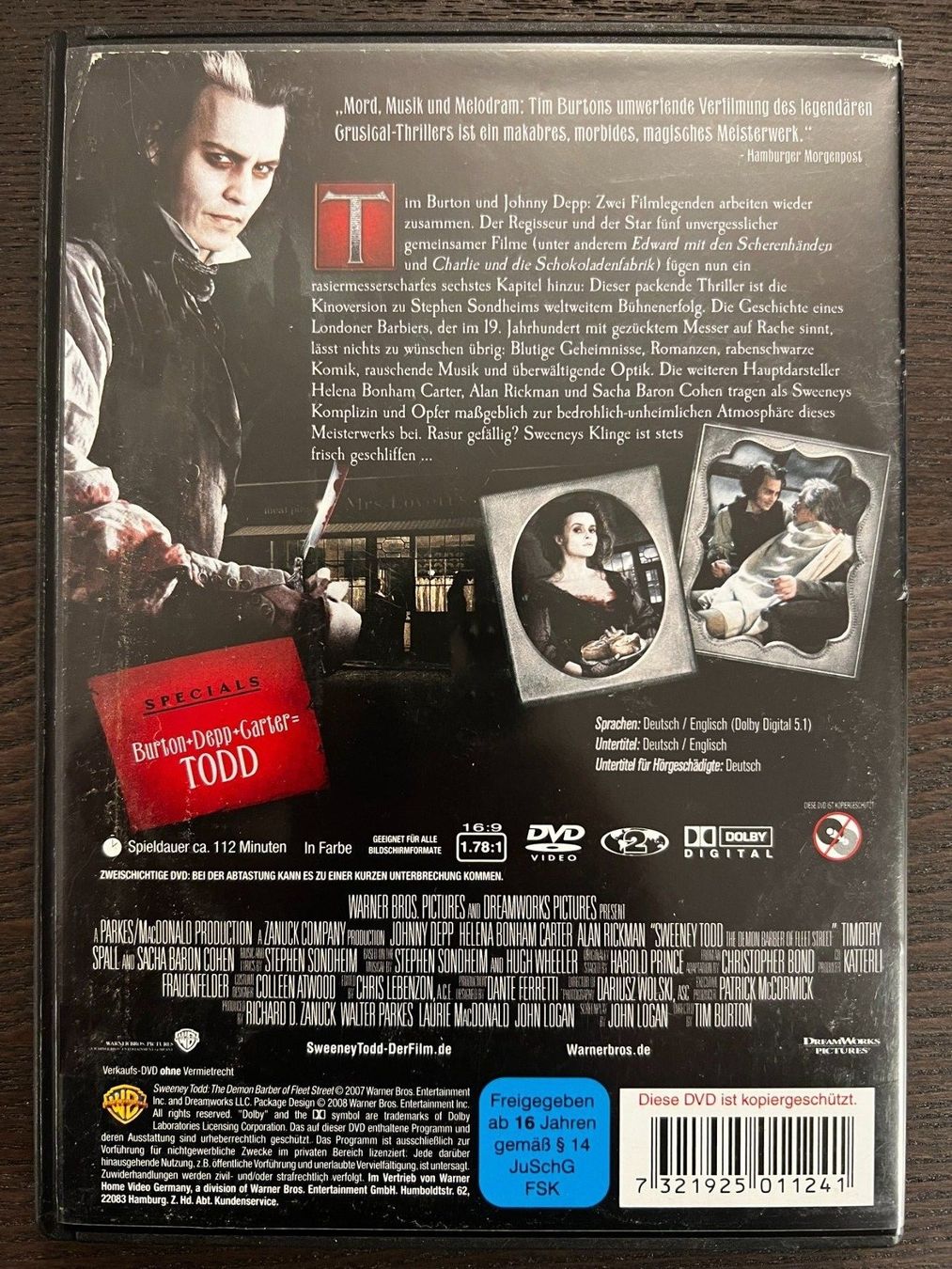 Tutti i DVDs: Sweeney Todd – Usato da Zürich venduto da FilmFreunde 1