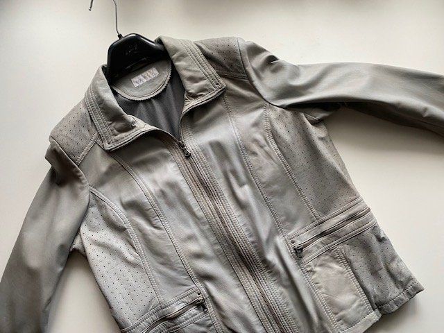Jacken: Lamm Lederjacke hellgrau – Neu (gemäss Beschreibung) aus Zürich von Mazoba 2