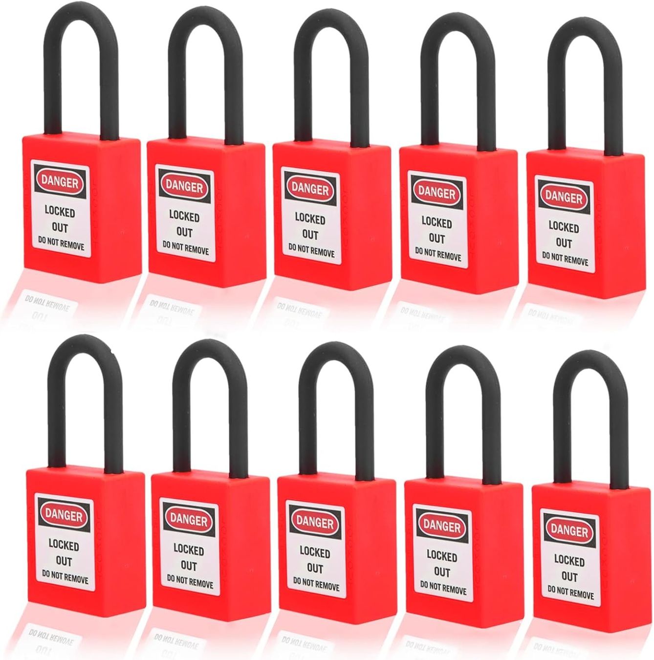 Schlösser: Lockout Tagout Schloss 10er Set Rot 38mm – Neu und originalverpackt aus Suhr von SchnapperCH