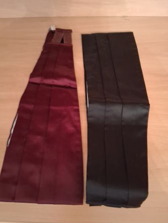 Fascie per smokingn neri e bordeaux, tg unica. 54