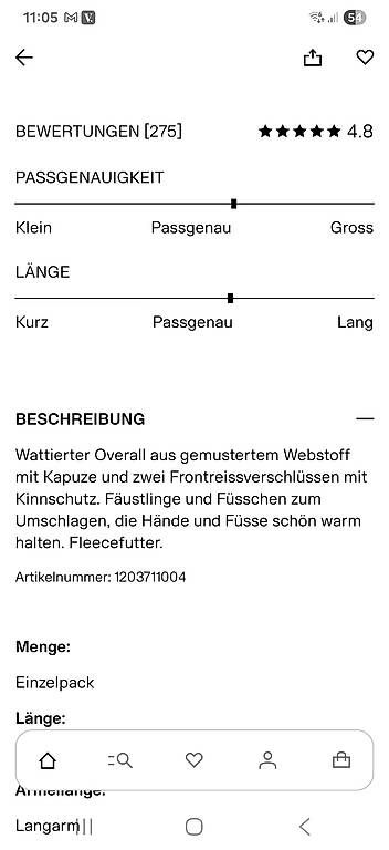 Completi: Schneeanzug / Overall Gr.68 H&M – Usato da Rickenbach ZH venduto da Filou053 4