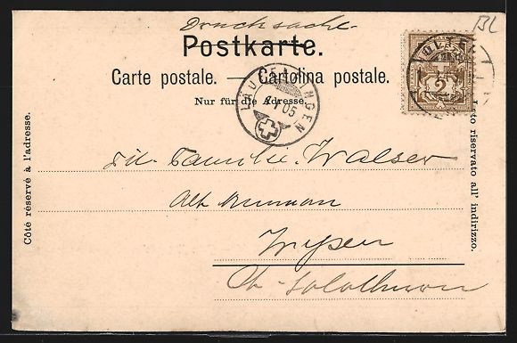Cartoline postali: Ramsach, Läufelfingen, Panorama mit B – Usato da Berlin venduto da bartko-reher 1