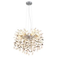 Pendelleuchte, Silber, 60 cm Ø