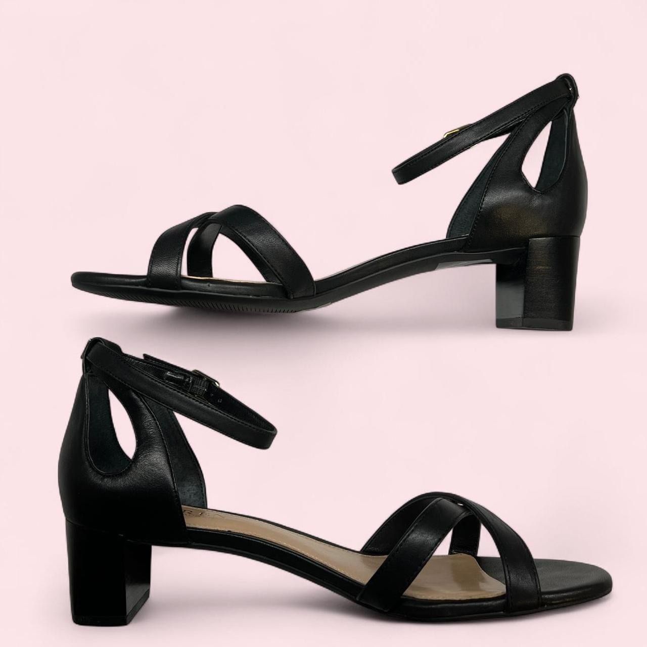 Ralph Lauren Damenschuhe: Ralph Lauren Sandalen Heels Folly schwarz 40 8.5 Leder gold – Neu und originalverpackt aus Stäfa von Schatztruhe05 3