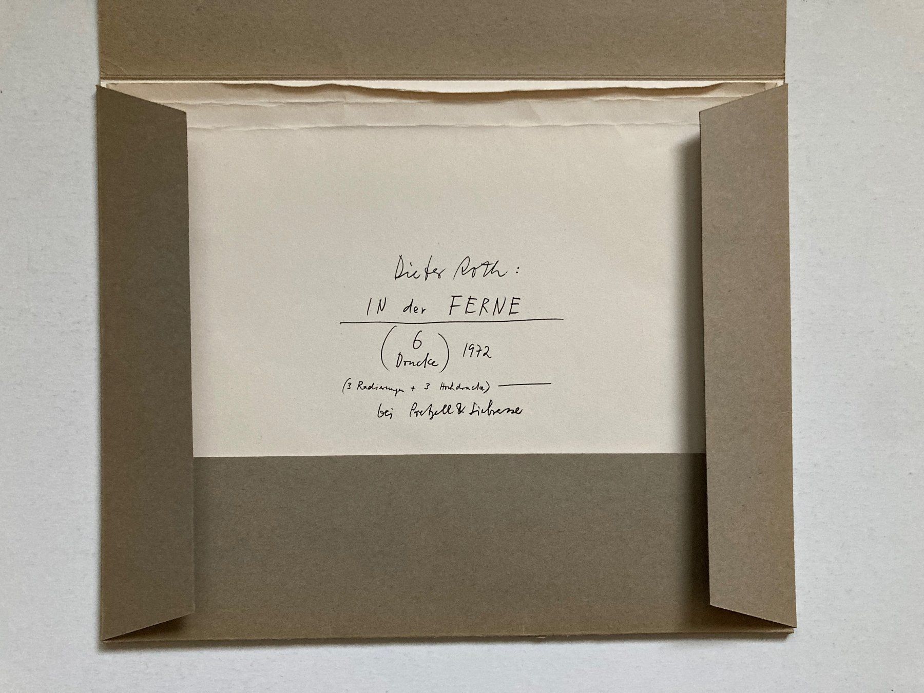 Incisioni: DIETER ROTH - IN DER FERNE - ex. 2 / 90 – Usato da Vandoeuvres venduto da ngc_9qj2 1