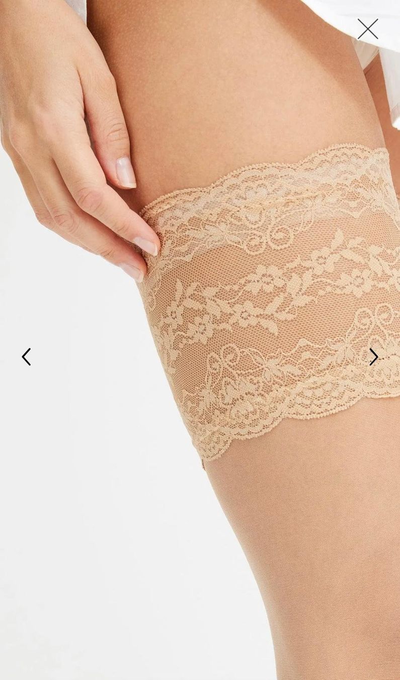 Calze & Collant: Halterlose Strümpfe mit hochwertiger Spitze – Nuovo e nell'imballaggio originale da Contra venduto da Oly_93 1