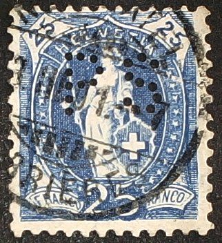 Alle Briefmarken: Perfin   8 – Gebraucht aus Opfikon von webstar30