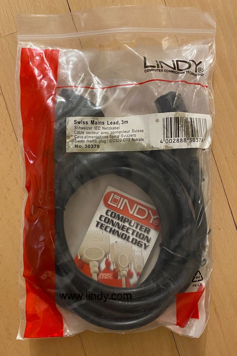 Cavi: Lindy Geräte Stromkabel, 3m, 3 Meter – Nuovo e nell'imballaggio originale da Winterthur venduto da YaV 1