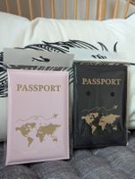 New Passport Holder Cover Travel - Set of 2 : Pink and Black