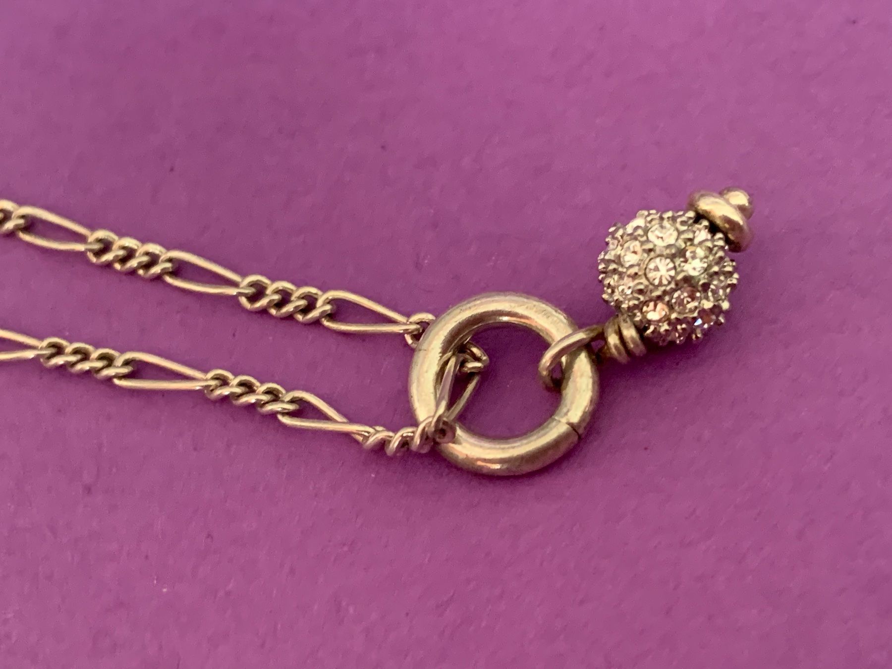 Catenine: Panzerkette Modul mit Glitzerstein-Anhänger – Usato da Dittingen venduto da Bellevista