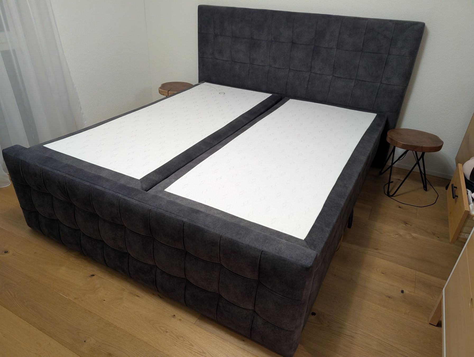 Lits: Boxspringbett dunkelgrau – D'occasion à Zollikofen par tantun 4