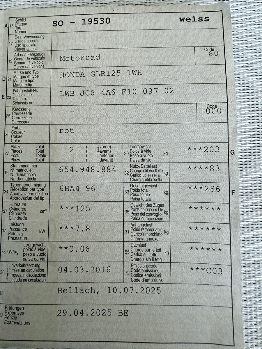 Strada: Honda CB 125 – Usato da Niederbuchsiten venduto da Chlin8 4