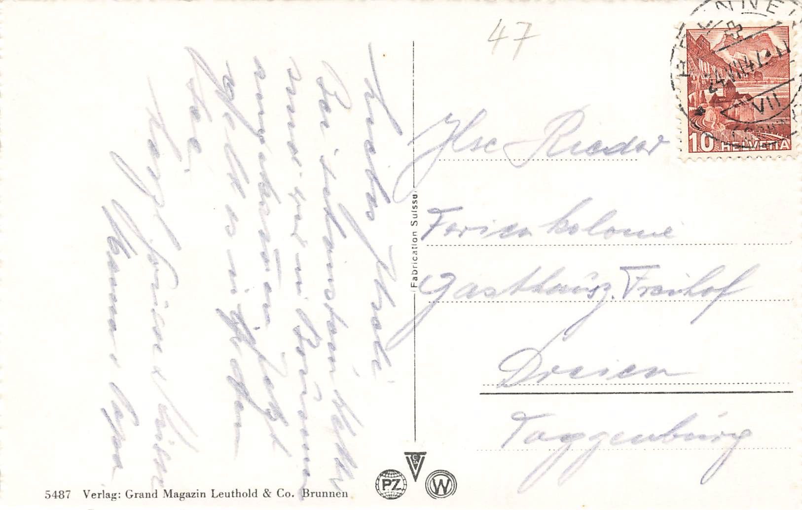 Cartoline postali: Brunnen Ingenbohl – Usato da Biasca venduto da Blenio71 1