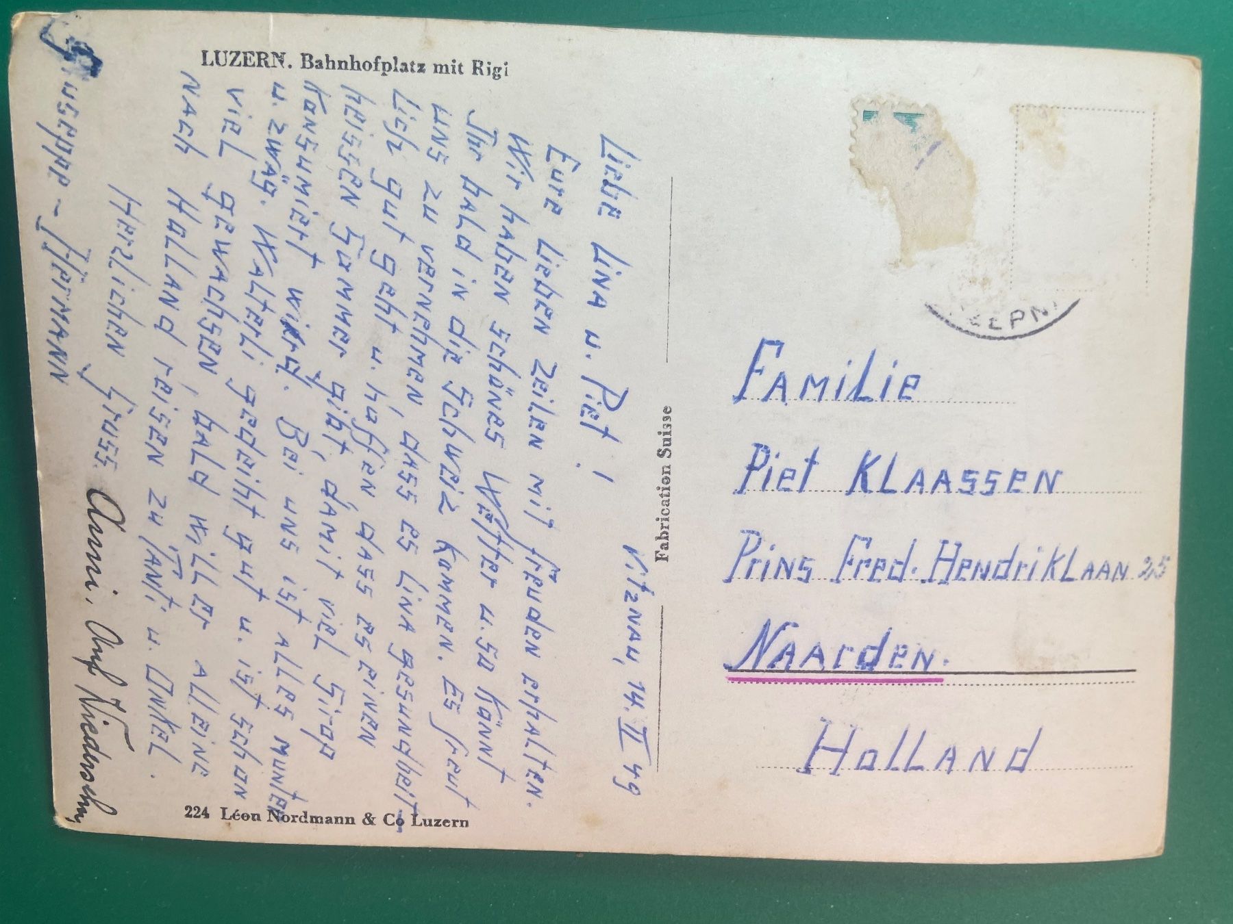 Cartes postales: Luzern, Bahnhofplatz mit Rigi - belebt - Oldtimer !!! – D'occasion à Steg VS par danwer74 1