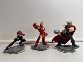 Disney Infinity Marvel Figuren; Iron Man, Thor & Black Widow