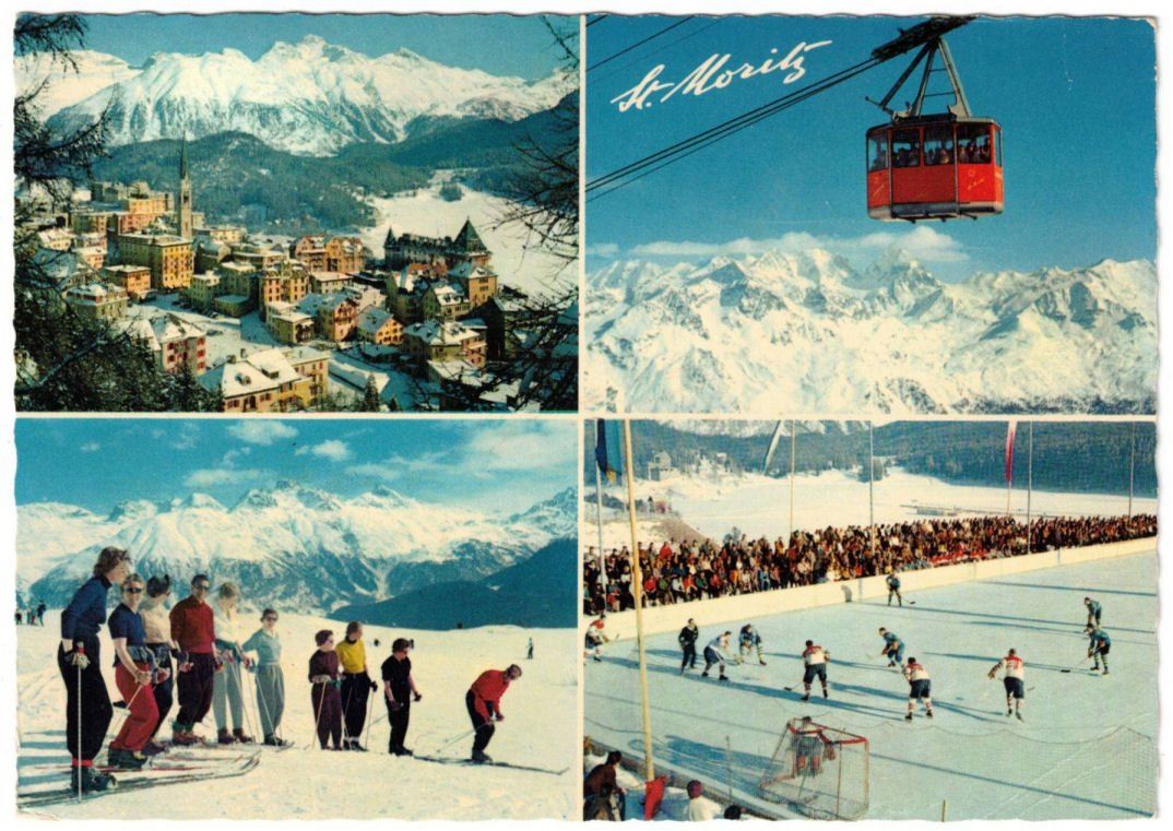 Cartes postales: St. Moritz - 4 Bild AK – D'occasion à Binningen par Mountainrider