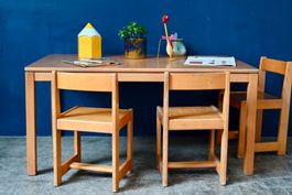 Ensemble table d'activité et 3 chaise enfant mobilier bureau