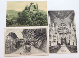 Arlesheim Dom 1913;Schloss Birseck 1909;Ermitage Mühle