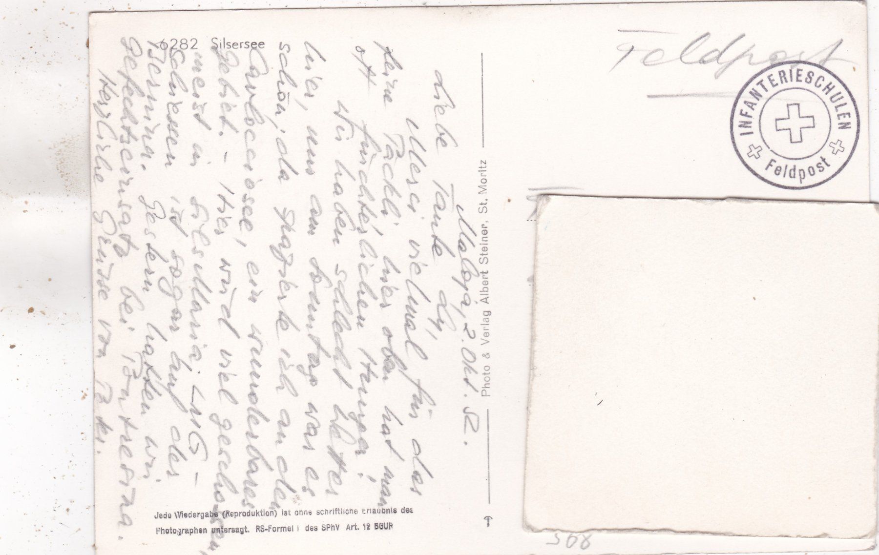 Cartoline postali: Silsersee 1952 – Usato da Herisau venduto da Lisegrat2008 1