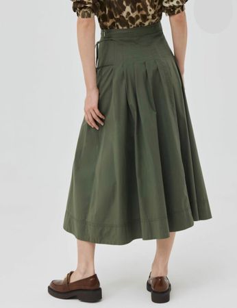 Marella falscher Wickel Jupe ZAMPA BW olive grün Gr 36