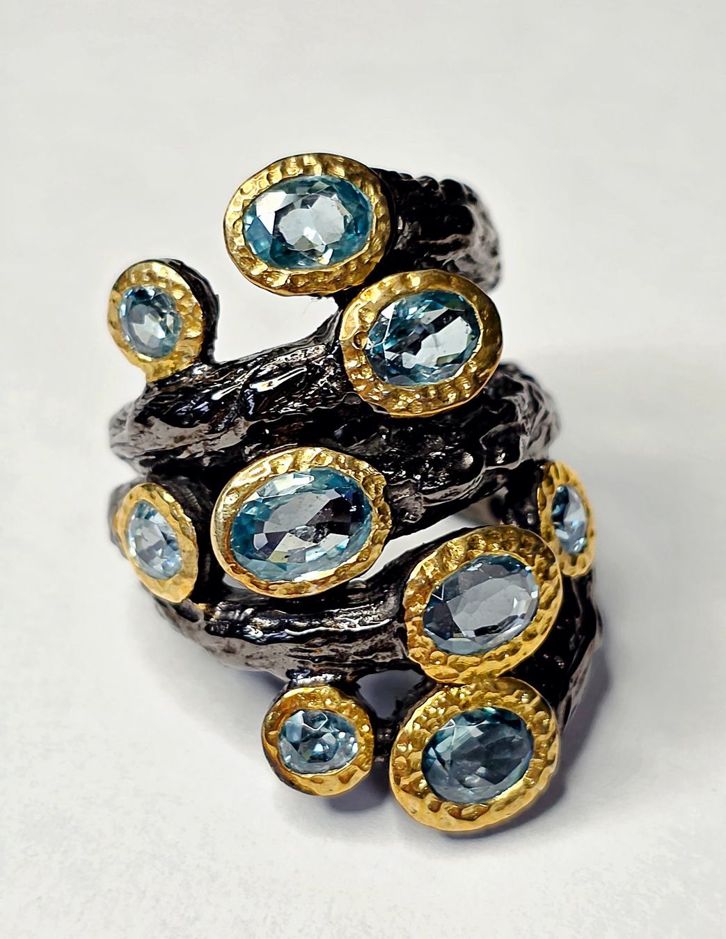Anelli: Zierring Blau Topas – Nuovo (secondo la descrizione) da Zürich venduto da Benedikt21 8