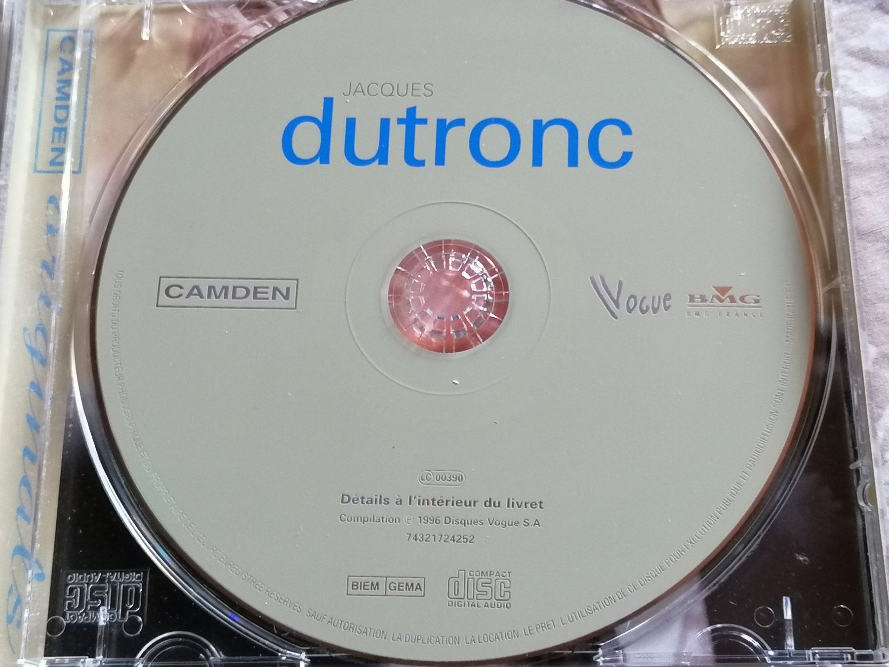 CD: Jacques Dutonc - Jacques Dutronc 1996 Vogues S.A. – Usato da Ermenswil venduto da easyric 1