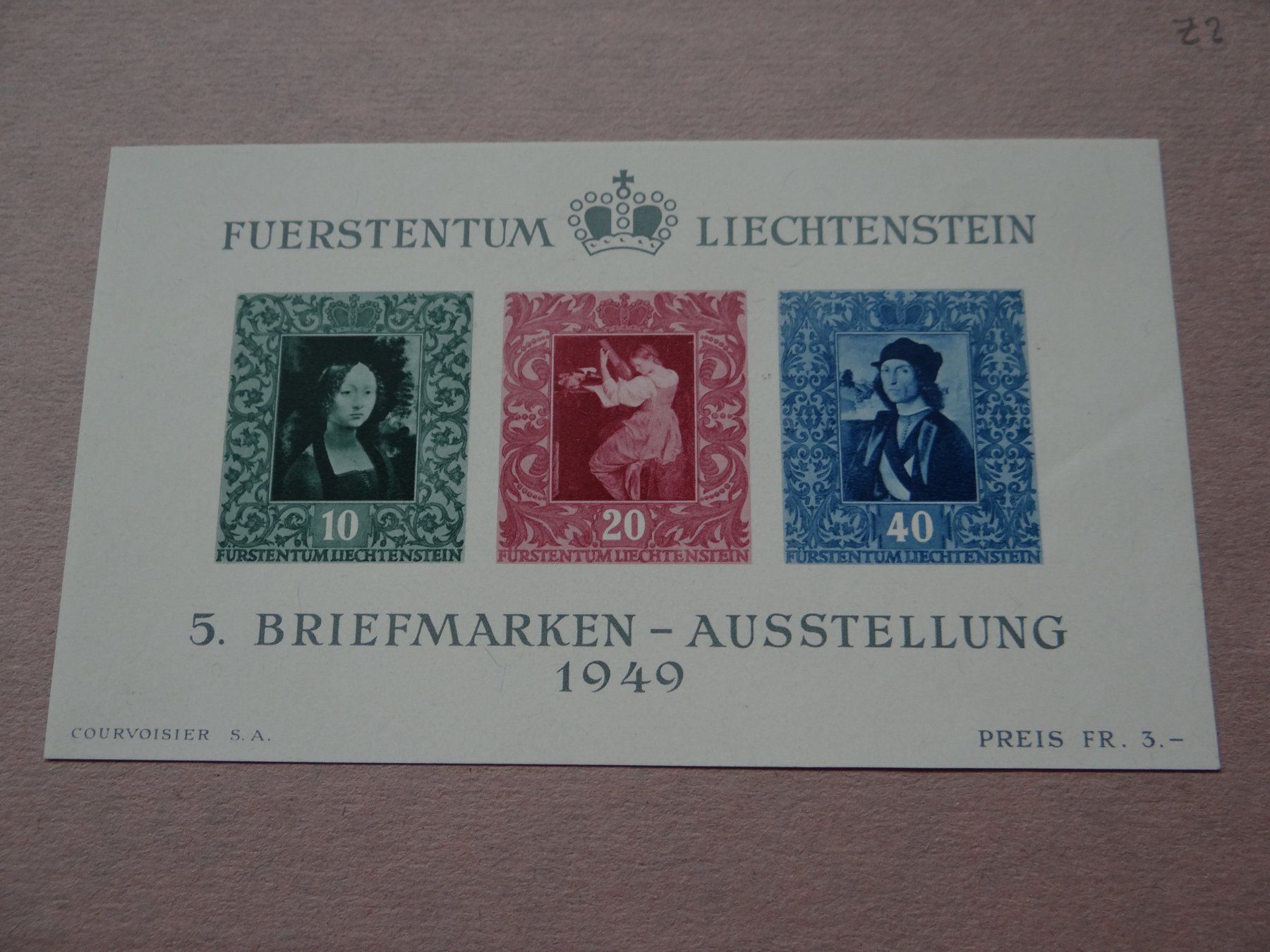 Tutti i francobolli: Block Liechtenstein 1949 W23 postfrisch** ab CHF 1.-- – Nuovo (secondo la descrizione) da Kriens venduto da Na4